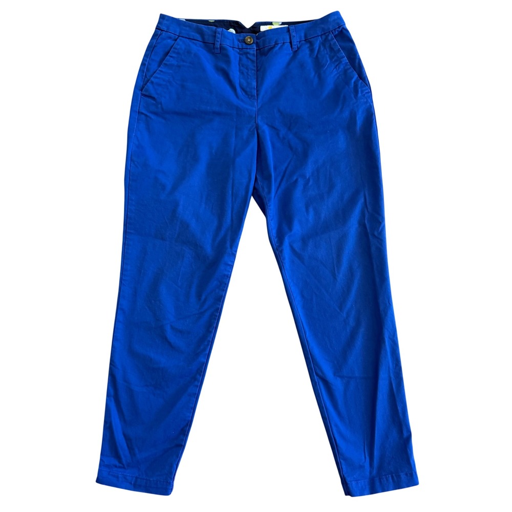 Boden Richmond 7/8 Trousers Women 8P Royal Blue Slim Tapered Chino Pants